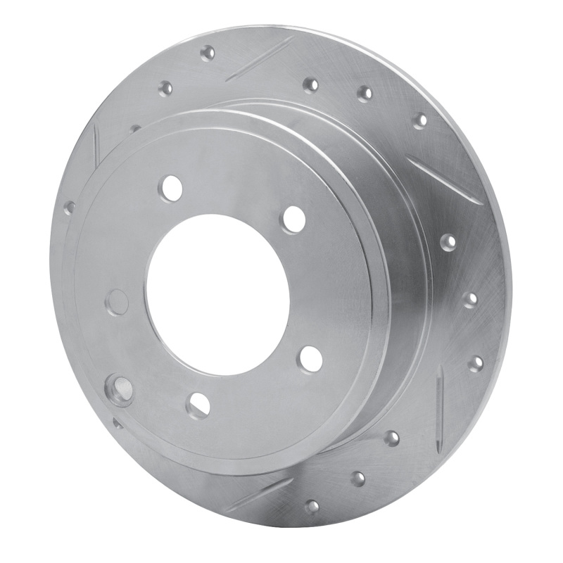 Chrysler 200 Brake Rotor (1) - Rear Left - R1 Concepts - Drilled & Slotted - Silver - `07-`17